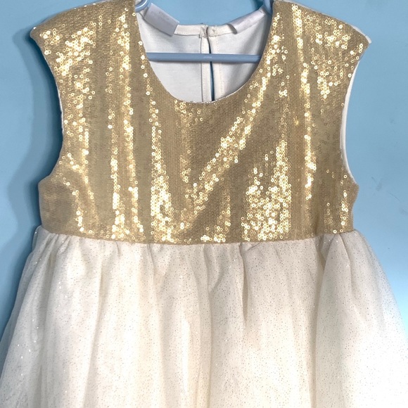 Kardashian Kids Gold Sequin Bubble Dress SZ 6 NWT - Picture 3 of 8